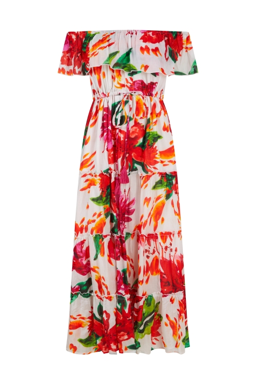 Brigitte Maxi Dress Peony Splash