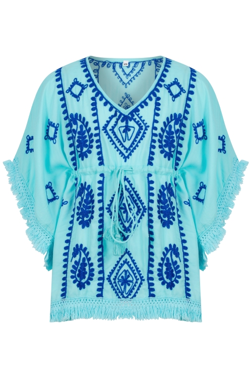 Bianca Kids Kaftan Aqua