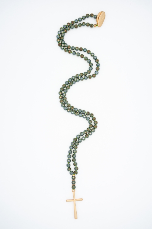 Cristina Green Cross Necklace