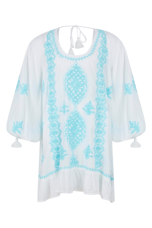 Dolly Kids Sample White-Aqua 6 - 7 Years