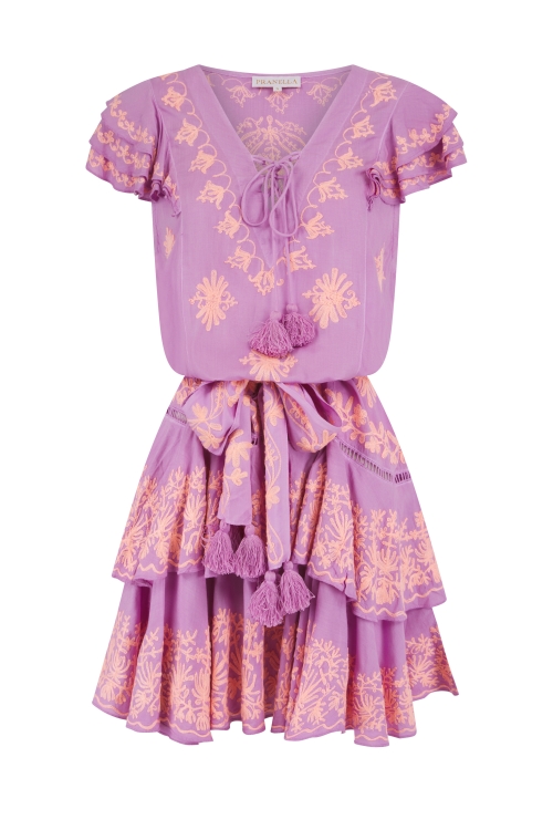 Iona Lilac-Peach Dress