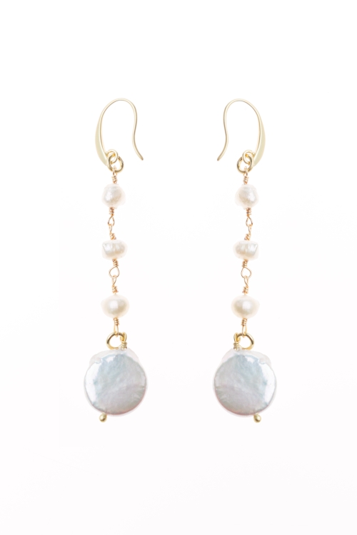 Charela Pearl Chain Earrings