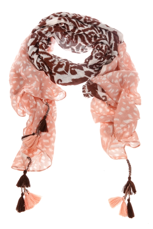 Phoenix Pink-Brown Scarf