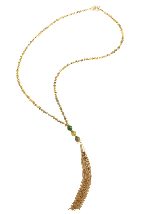 Pesto Tassel Necklace