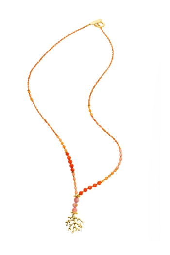 Apricot Fire Coral Necklace