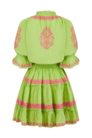 Amar Lime-Neon Pink Dress