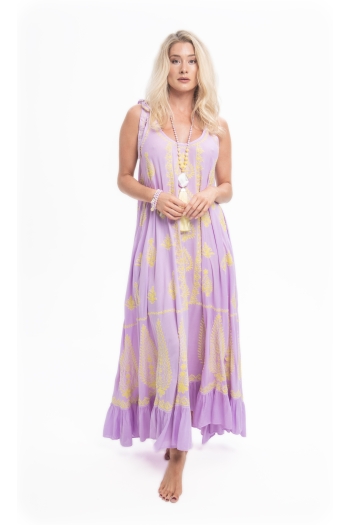 Atzaro Dress Lilac-Lemon
