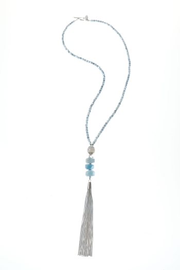 Alaska Crystal Tassel Necklace