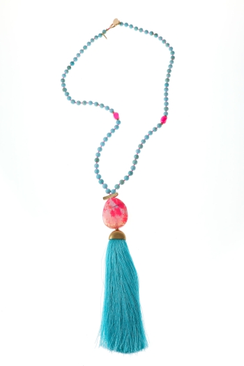 Atlanta Pink Stone Necklace