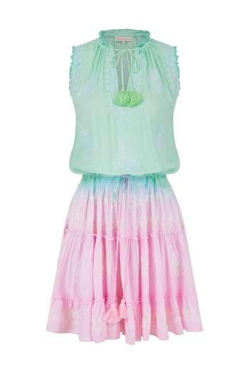Celon Mini Dress Aqua-Pink Ombre