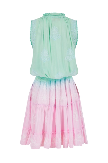 Celon Mini Dress Aqua-Pink Ombre
