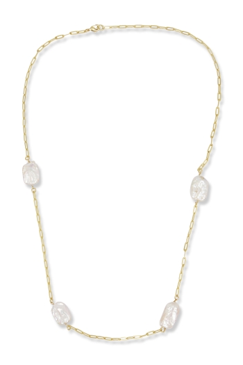 Clara Pearl Chain Necklace
