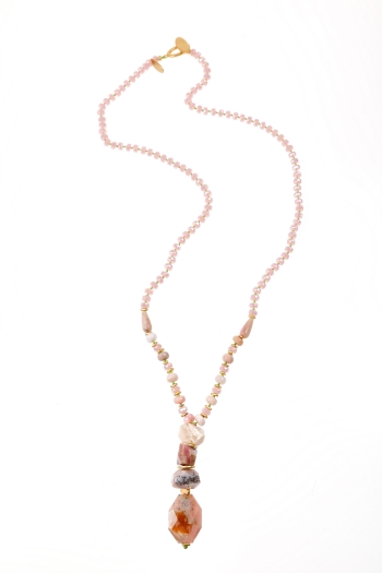 Clarissa Pink Stone Necklace