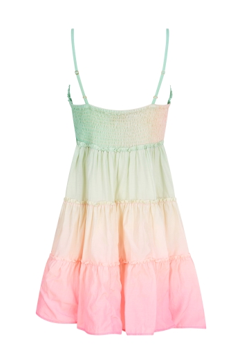 Julz Mini Dress Mint-Pink Ombre