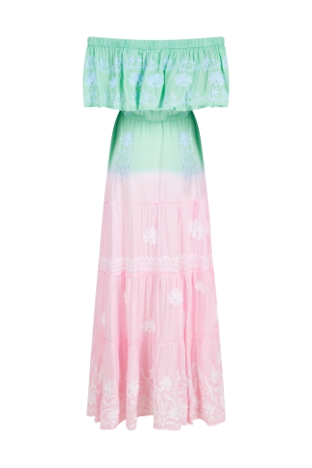 Mia Maxi Dress Aqua-Pink Ombre