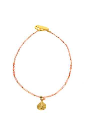 Peachy Short Shell Necklace