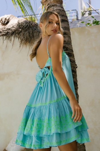 Peggy Mini Dress Aqua