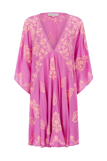 Ola Fuchsia-Peach Kaftan