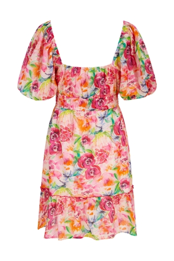 Raffi Mini Dress Pink Tropics