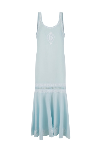 Roma Sky Blue-White Dress