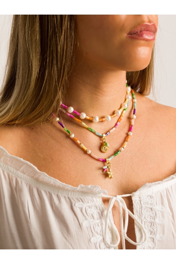 Sherbet Pearl Choker Necklace
