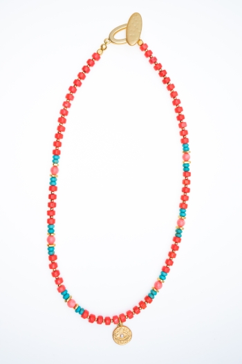Sunrise Coral Choker Necklace