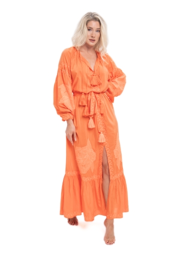 Taffi Maxi Dress Orange-Neon Orange