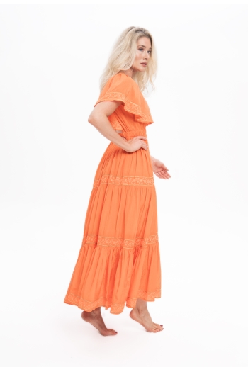 Tilly Maxi Dress Orange-Neon Orange