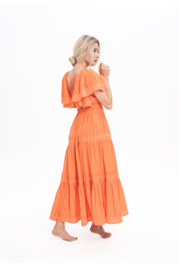 Tilly Maxi Dress Orange-Neon Orange