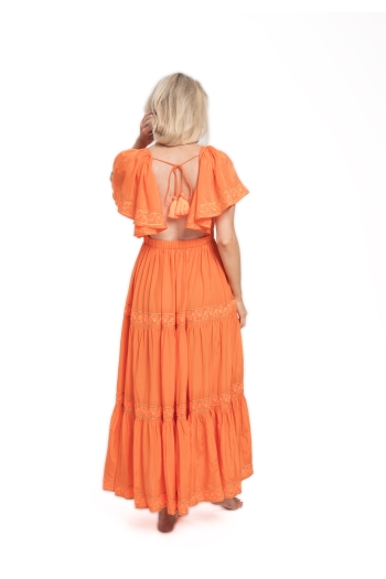 Tilly Maxi Dress Orange-Neon Orange