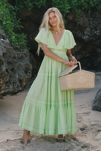 Tilly Maxi Dress Lime