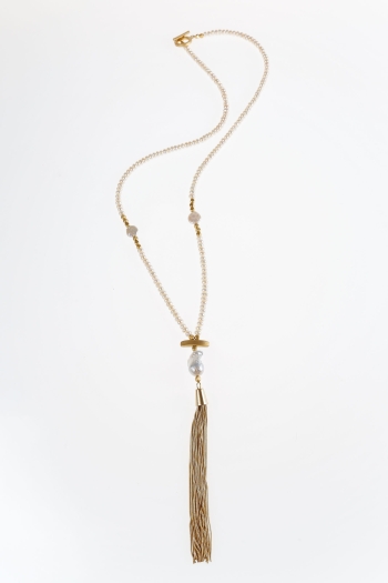 Wild Pearl Tassel Necklace